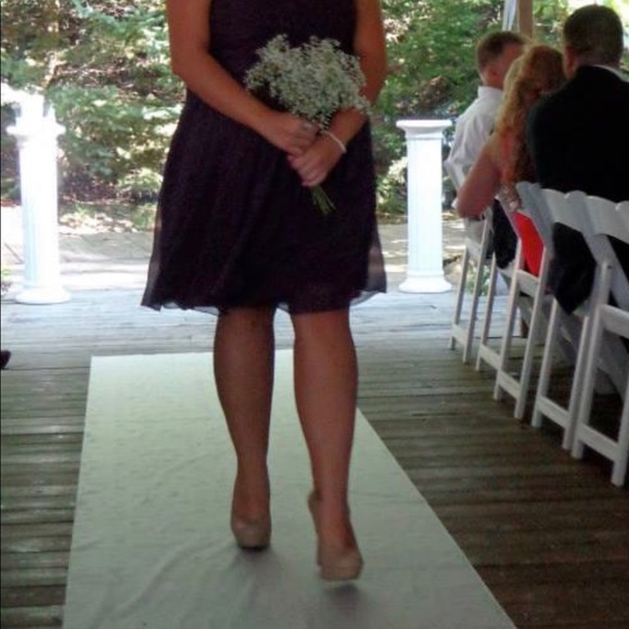 David’s Bridal F14847 Strapless Purple Short Dress - Picture 5 of 5